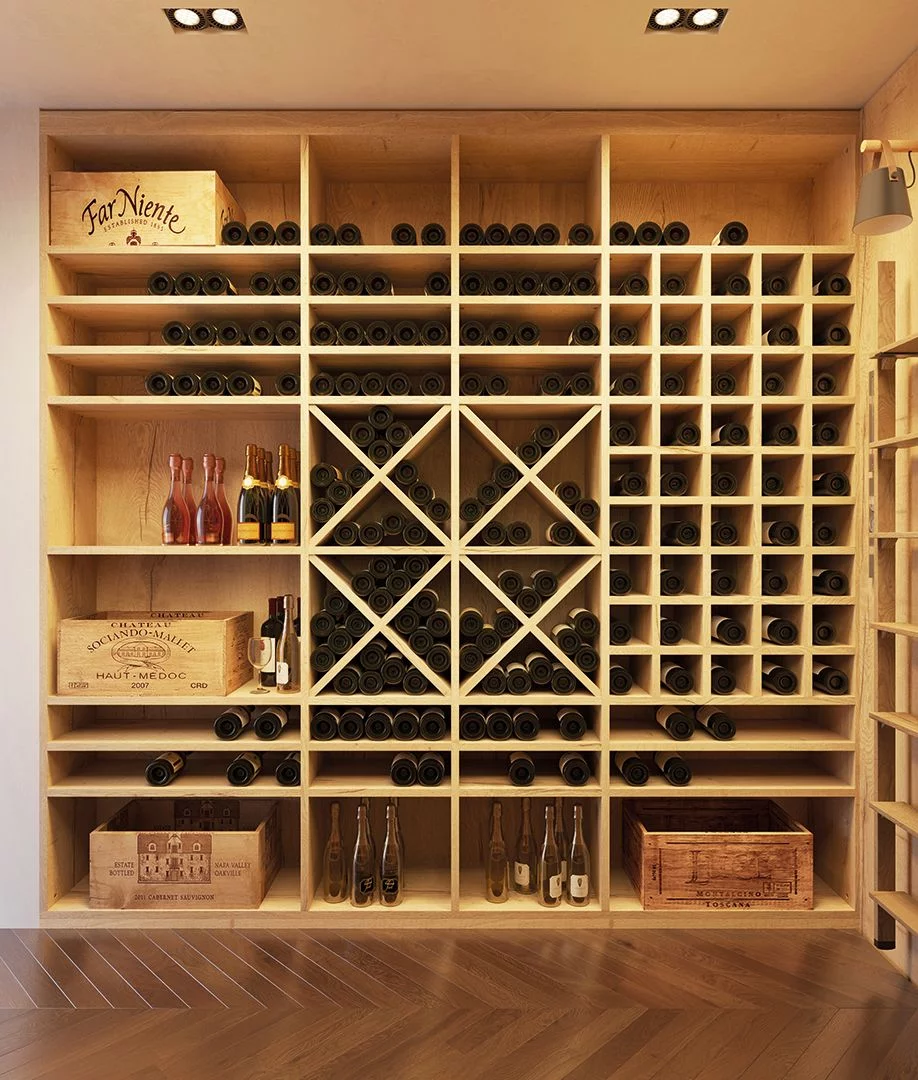 Aménagement sur mesure d&rsquo;une cave à vin en bois