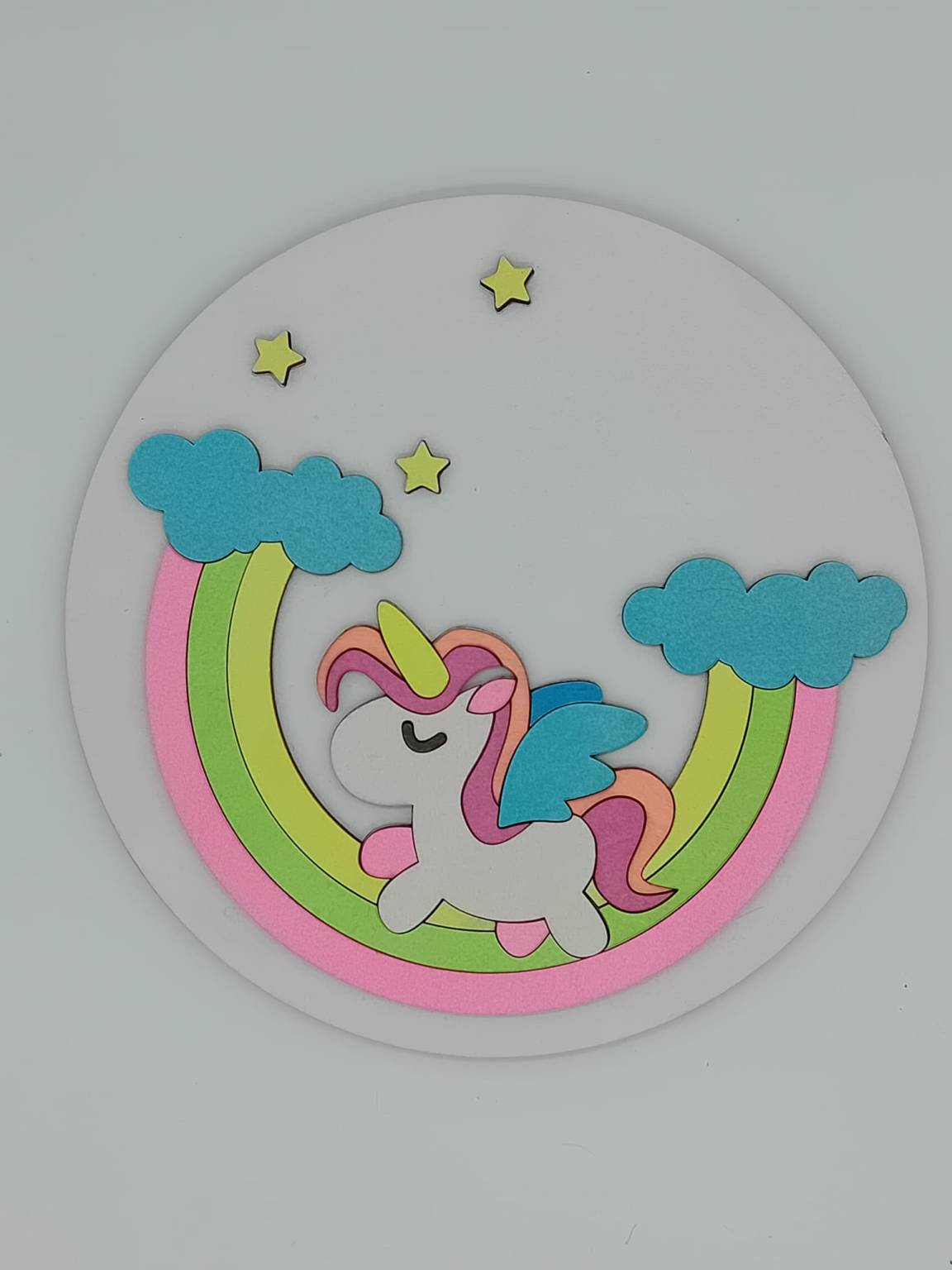 Enseigne en bois licorne